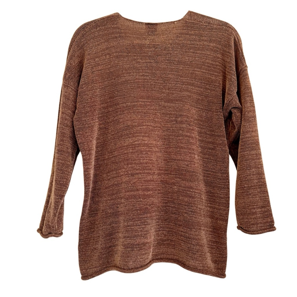 DKN Transfer Rib Women's V-Neck Brown Sweater Size M - Picture 2 of 12